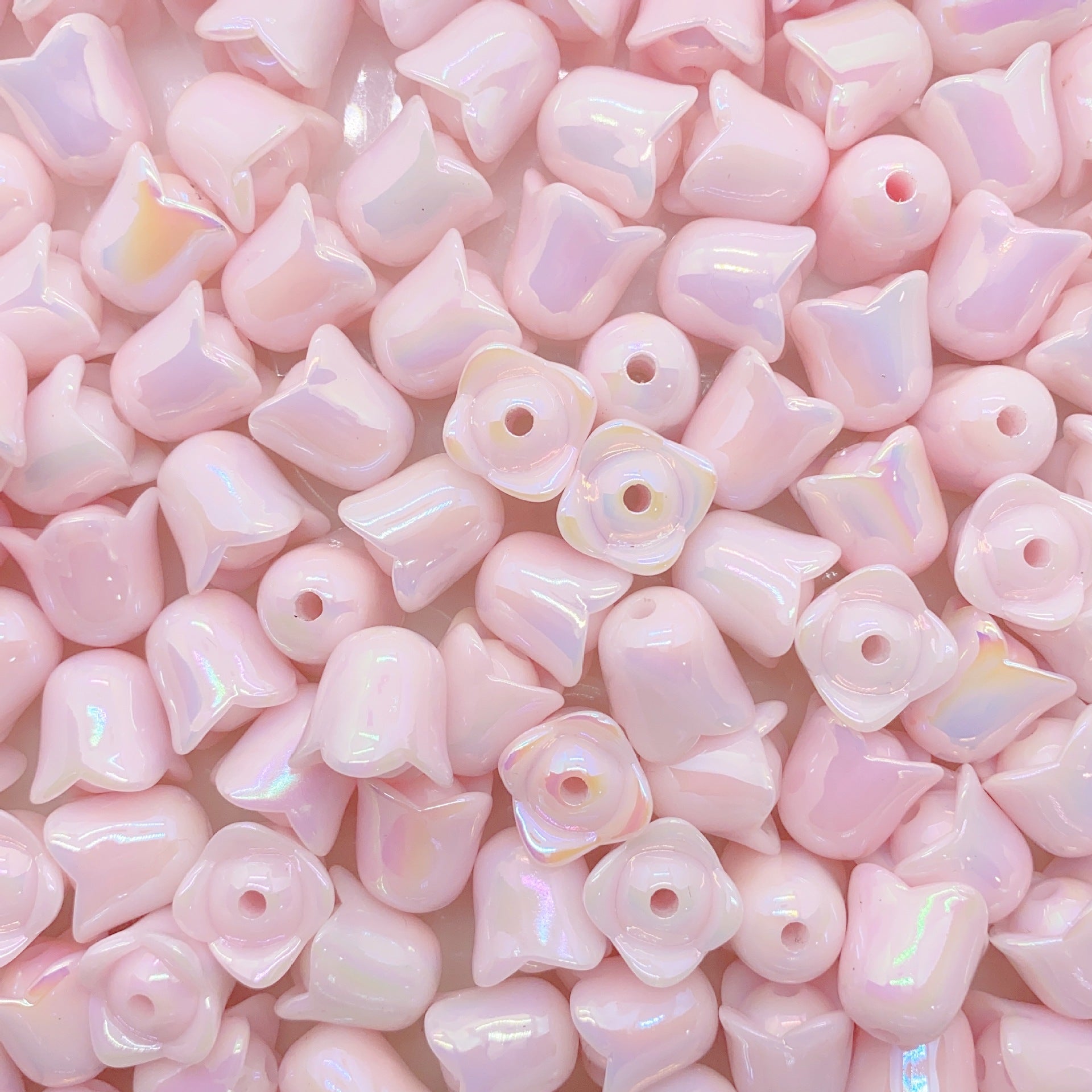 Al por mayor 10 piezas de 10 piezas/paquete acrílico UV luminoso luminoso de dos colores de las cuentas del valle